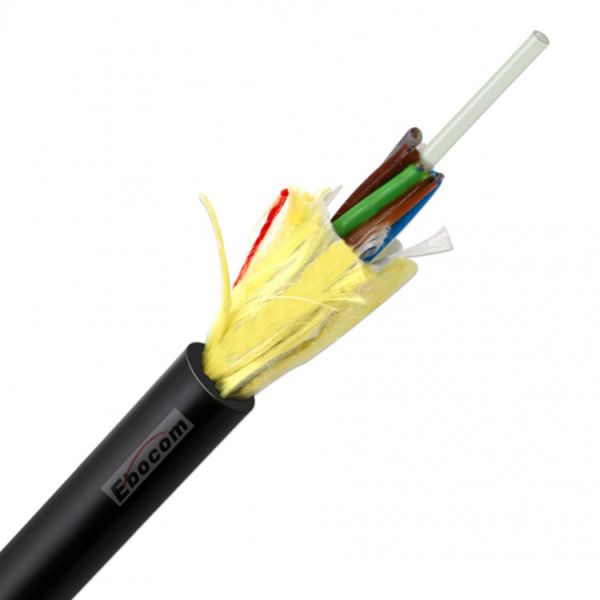 Aerial 36 Core ADSS Fiber Optic Cable Single Mode G652D PE/AT Jacket 100-200m Span for High Voltage Power Line