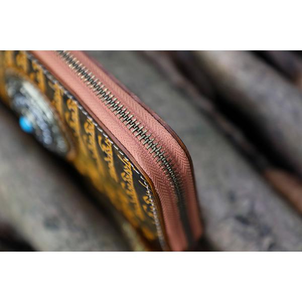 National Style Tibetan Scripture Men And Women'S Genuine Leather Wallet Zipper Clutch Bag Nine-Square Grid Accessories Wallet Mobile Phone Bag Wholesale