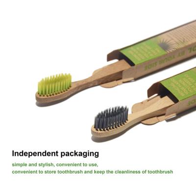 escova de dentes de bambu sustentável natural do carvão vegetal 20g com cerdas biodegradáveis
