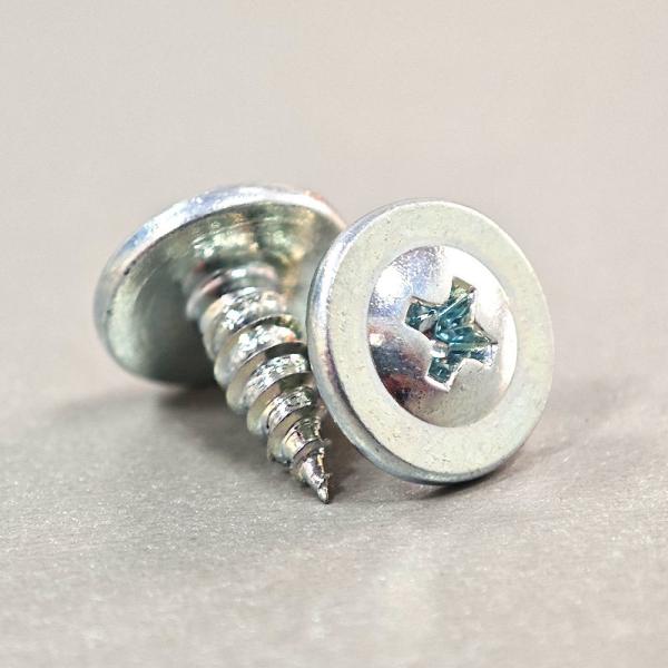 M2.5 Galvanized White Self Tapping Screws With Aluminium Finish Cadmium Plated