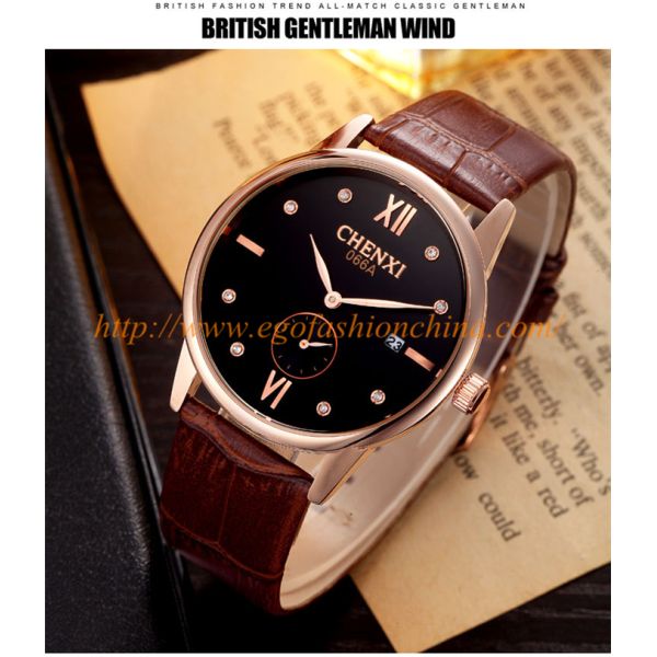 066A Rose Gold Roma Marks Stainless Steel Caseback Watch Quartz Movement Japan Watch OEM