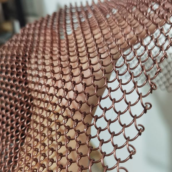 Light Weight Aluminum Decorative Metal Wire Mesh Coil Drapery for Cabinet Doors
