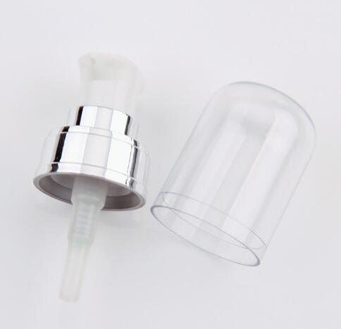 Cream Dispenser OEM Cosmetic Lotion Pump With Transparent Cap