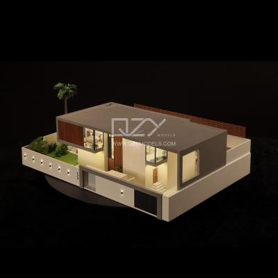 1/50 Villa Model ABS, Acrylic, Wood Materials Realistic Architecture Structural Model