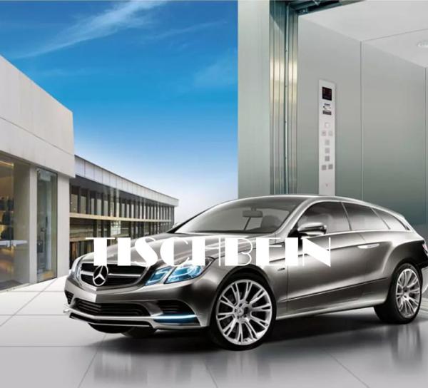 3000kg 5000kg Geared Machine Hotel Automobile Elevator 0.5m/s Cherckered Steel Floor For Residential Office Building