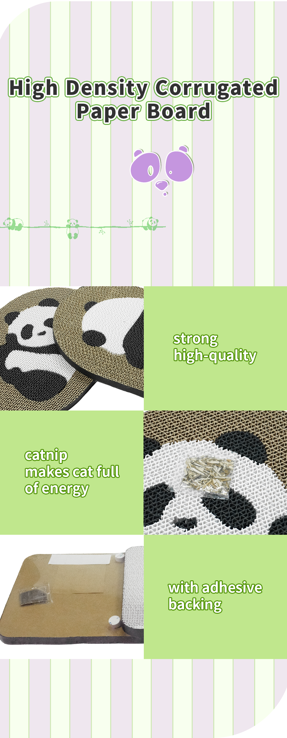 Cat Cardboard Scratcher Corrugated Claw Grinding Toy for Energetic Cats