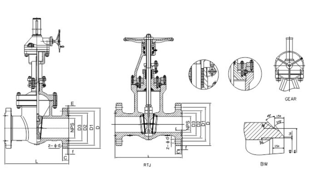 Válvula de compuerta CF8 304 de acero inoxidable sanitario con conexión bridada y 18 meses de garantía