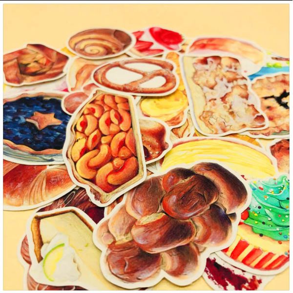 SGS Bakery Bread Hand Account Sticker Kiss Cut And Die Cut Sticker 1.5Inch