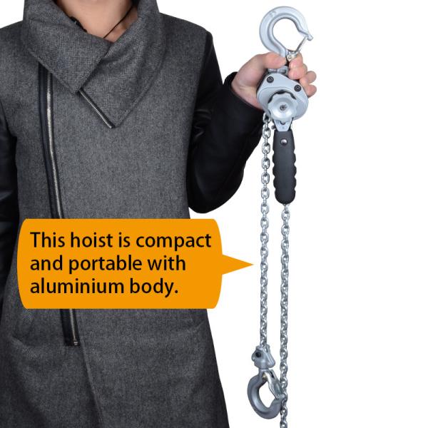 JTAM Full Sealed Lightweight Aluminum Manual Lever Hoist 0.5 Ton