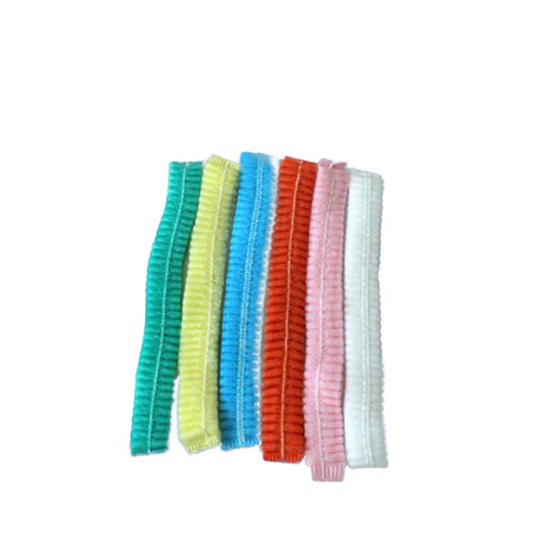 Breathable Disposable Surgical Caps Non - Woven Medical Bouffant Caps Easily Covers All The Hair Styles