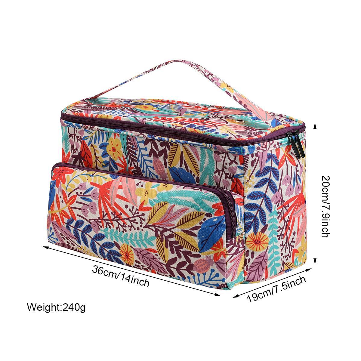 Customizable Three-Hole Anti-Tangle Knitting Storage Bag With Lightweight Fabric