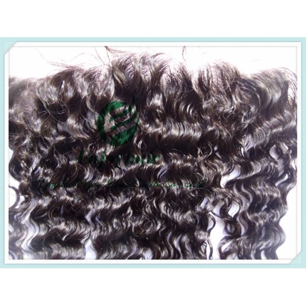 Malaysian virgin remy hair lace frontal 13''x4'' ,natural color deep wave 10''-24''