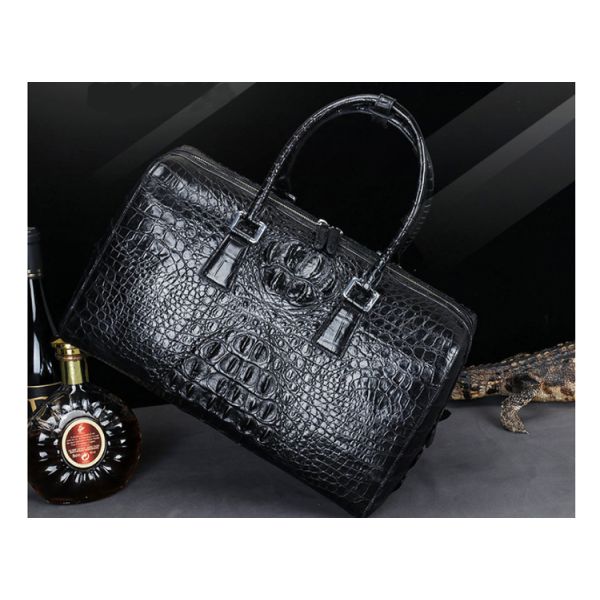 New crocodile-skin business travel carry-on handbag male high-end big volume business travel luggage briefcases