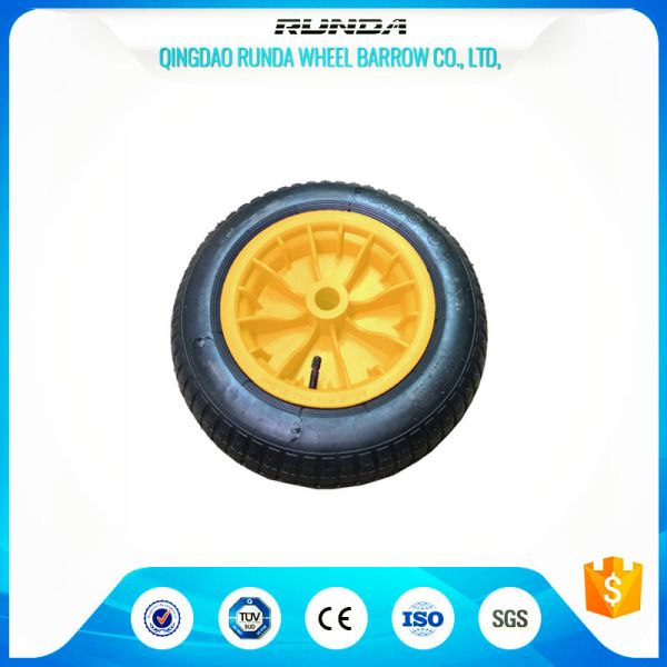 75mm Hub Length Pneumatic Wagon Wheels PP RIM Bush Bearing Straight Valves