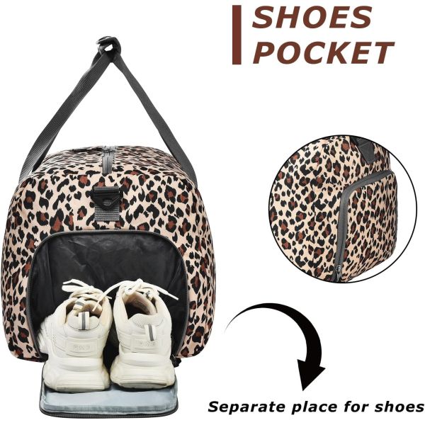 Foldable 50L Large Capacity Weekend Hospital Essentials Overnight Gym Travel Bag with Shoes Compartment