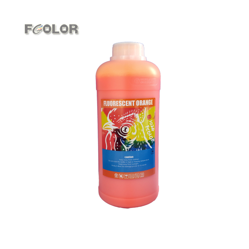 FCOLOR Newest DTF Fluorescent Ink Suitable for Modified L1800 Print PET Film and Powder