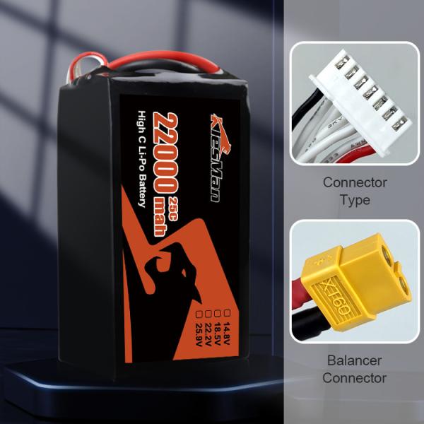 Piles à état solide pour drones XT60 6S2P 22.2V 22000mah Lipo batterie pour drones FPV