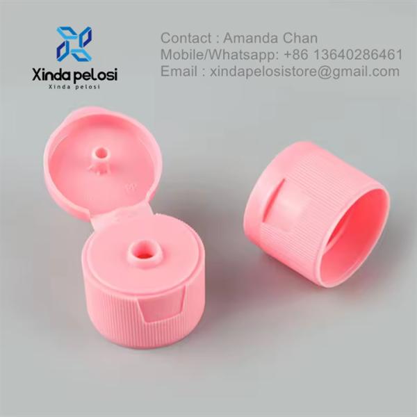 Venda por atacado de plástico de cor circular personalizado pode ser usado para recipiente cosmético Flip Cap For Sale