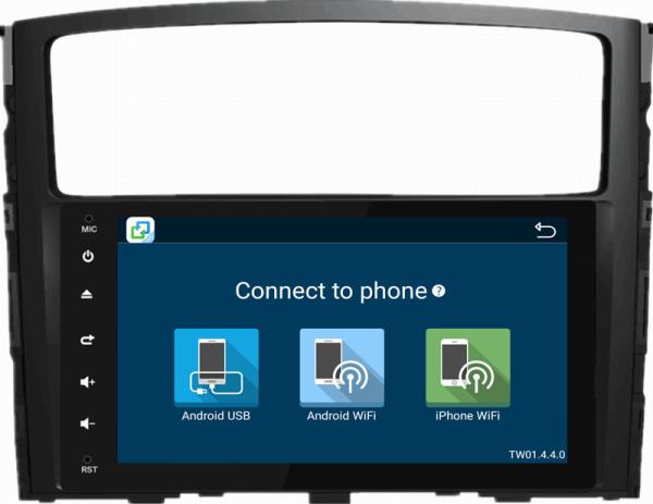 Ouchuangbo car radio gps stereo android 6.0 for Mitsubshi Pajero 2014 with SWC USB Mirror-Link bluetooth AUX