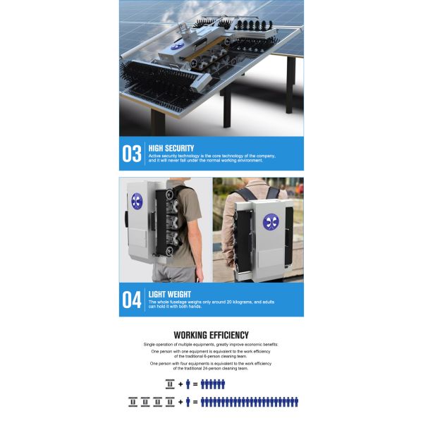 Робота чистки 600 M2/H инструмент 570*556*238mm солнечного PV автономный фотовольтайческий очищая