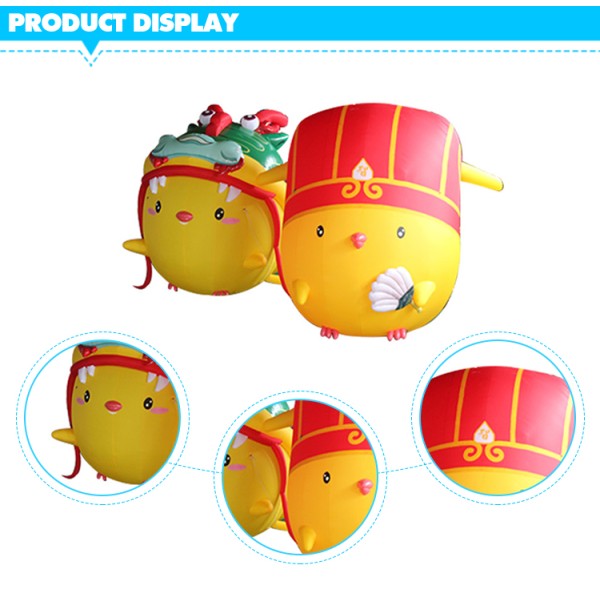 Large Cute PVC Inflatable Little Chicken with Customized Color and Size for Outdoor Advertising Decoration