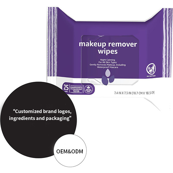 Fragrance Free Non Comedogenic Makeup Remover Wipes Skin Care Customized