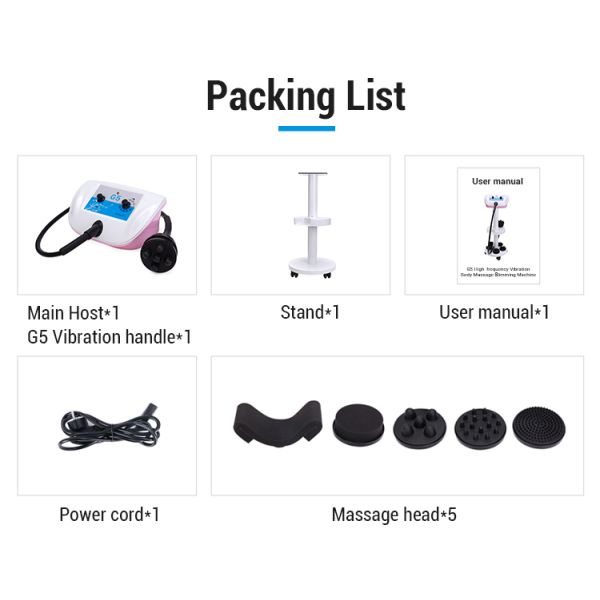 2024 Latest Fatigue Removal G5 Pain Relieve Muscle Relax Body Slimming Massager Machine JF624L