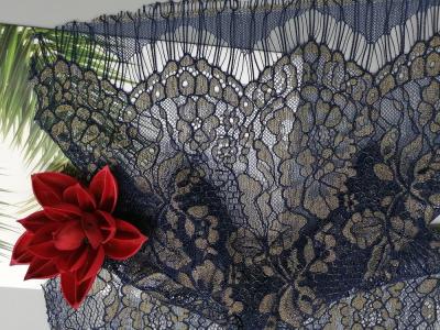 Tela metálica do laço da borda da vieira de Lurex da pestana para a senhora Dress Garment