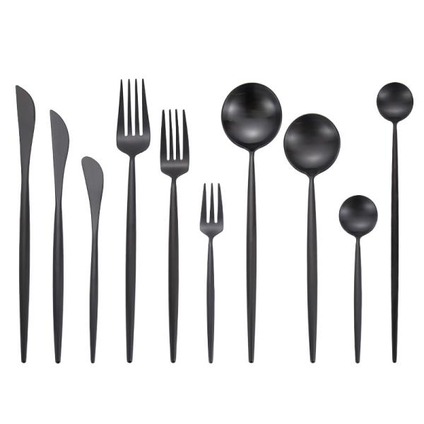 China NEWTO NC099 Matte Black Flatware Set Stainless Steel cutlery Talheres