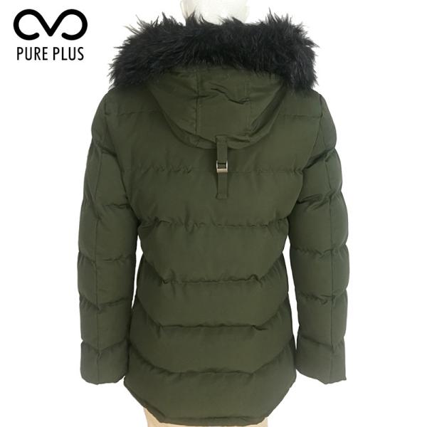 Multi Functional Mens Long Padded Coat , Mens Green Quilted Jacket DWR Treatment