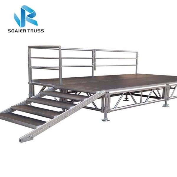Wooden Platform Outdoor Performance Stage , Laminated Plywood Marriage Party Stage