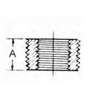 Male Thread Industrial Pipe Fittings Flush Bushing BSPP Stainless Steel ASTM A182 F304