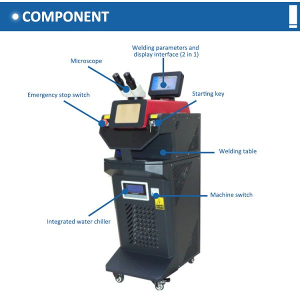 200W заключило длину волны сварочного аппарата 1064nm лазера ювелирных изделий пятна