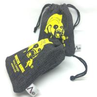 Hot stamping Cotton Rope 18x23cm Jute Drawstring Bag for candy packing