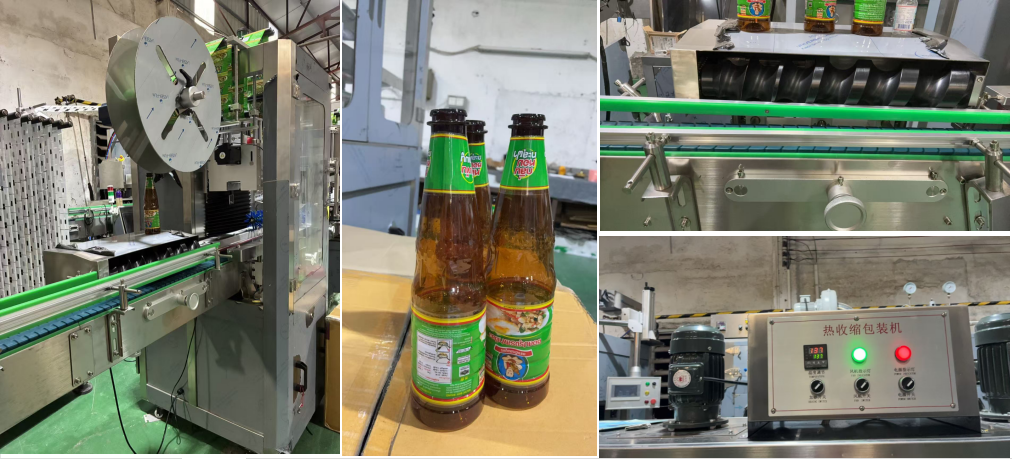PE Flat Square Bottle Shrink Sleeve Machine Labeling Equipment Automatic