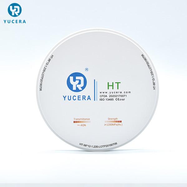 Dentes 1200MPA falsos de Yucera 98mm 95mm materiais para o laboratório dental