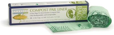 1C Print PBAT 1 Gallon Biodegradable Trash Bag For Compost Pails