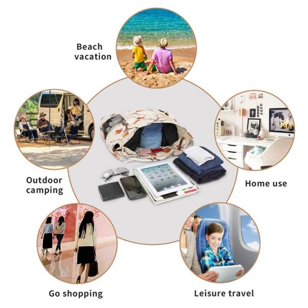 Grid Eco Friendly Grocery Shopping Bags Handbag Reusable Multi Pockets 44x13x38cm