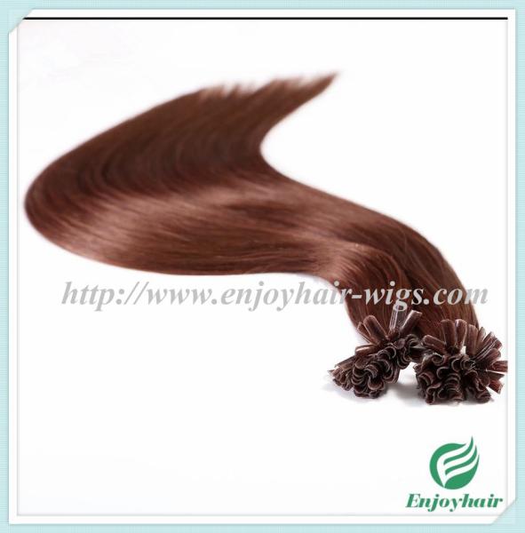 Nail U-Tip Hair 10-28 100s/pack 33# color Straight Human Hair Brazilian hair extension
