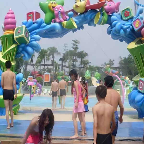 Ocean Gate Water Splash Pad Oxidation Resistant In Aqua Park
