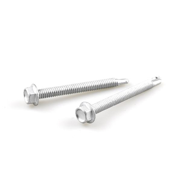 Unitek Bimetallic Hex Flange Head Screws ST6.3-20x65 Ruspert Self-Drilling Flat Head