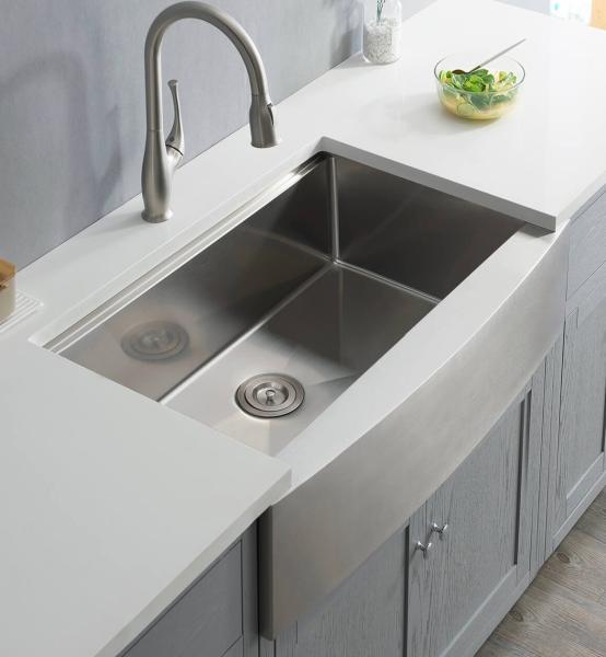 Single Bowl 36 Inch Kitchen Sink Apron Front Farmhouse Workstation 304 Stainless Steel