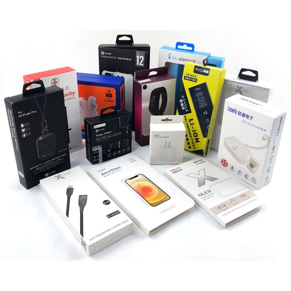 Custom Order Accepted Foldable Phone Accessories Gift Paper Box for Consumer Electronics