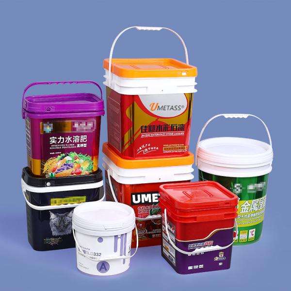 1L 20L Plastic Bucket With Handle And Lids Transparent and Multi-functional for Paint