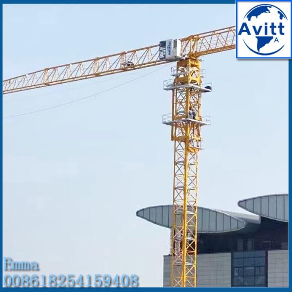 PT6015 QTZ125 Flat Top Tower Crane 10T Load 60M Boom