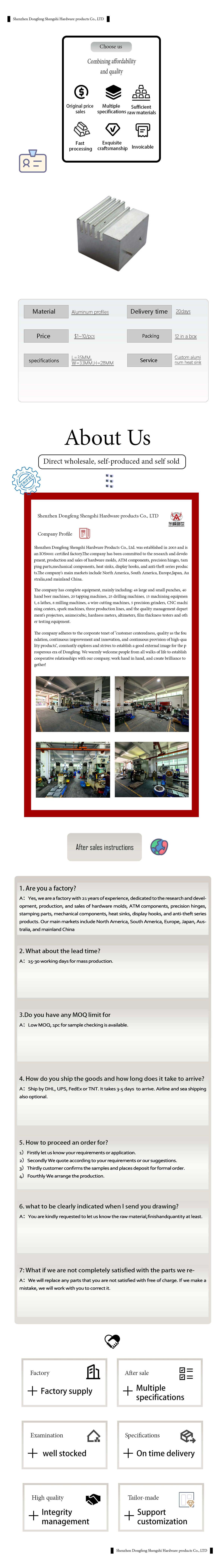 Специализированная стальная крышка Металлическая тепловая раковина штамповки изгибание Алюминиевая тепловая раковина