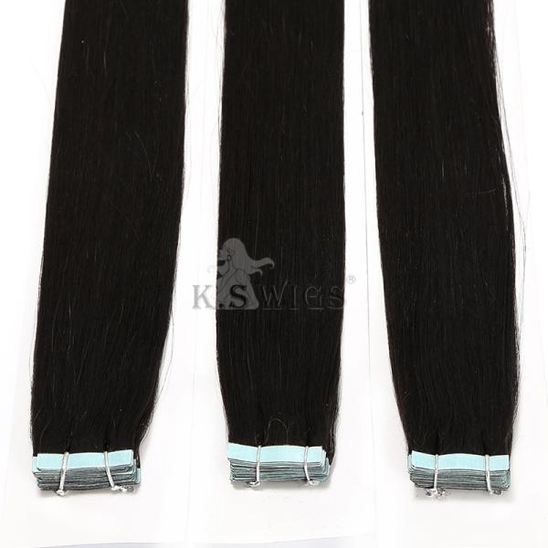 Wholesale Perfect Quality 100% Black color Indian thick Tape on Human hair extensions