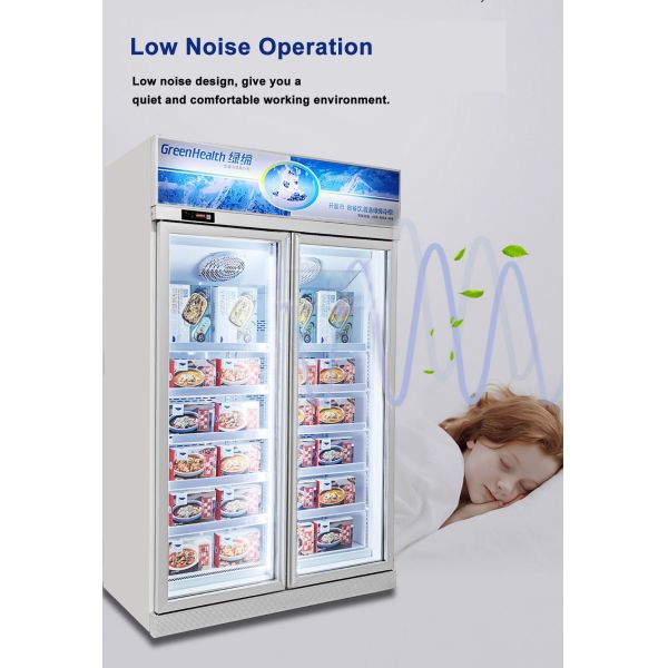 Low Consumption Fast Freezing Glass Door Freezer Professional Suppliers