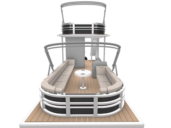 Aluminum Double Decker Luxury Pontoon Boats	, 30FT 2 Story Party Pontoon Boat