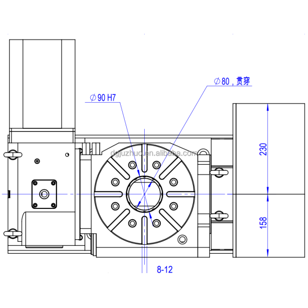 Worm Gear 4 Axis Rotary Table Tailstock For CNC Router Engraver Milling Machine